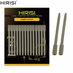 Hirisi 20pcs 56mm Soft Rubber Fishing Anti Tangle Sleeves Carp Fishing Inline Lead Tube AH011