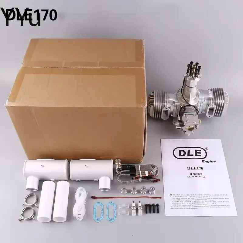 for DLE170 Standard Version 170CC Dual Cylinder Two Stroke Side Exhaust Gas Engine for RC Model Airplane Parts