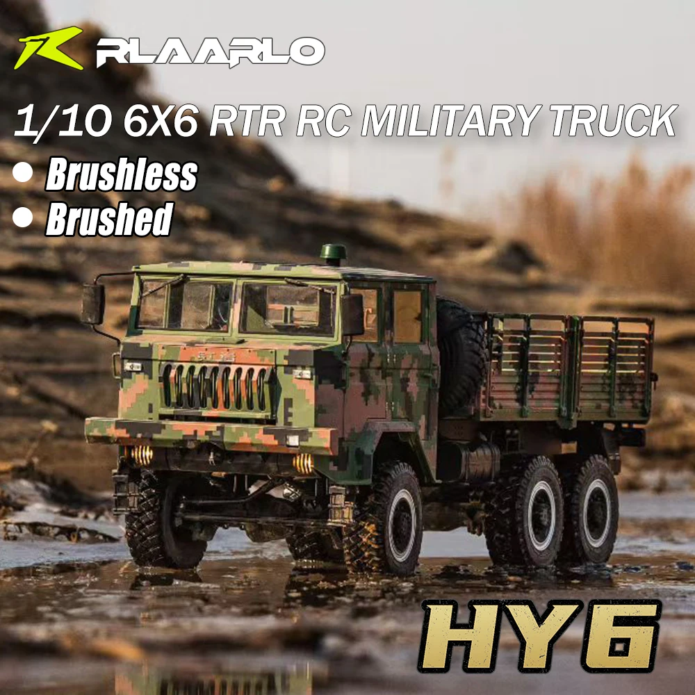 

Радиоуправляемый военный грузовик RLAARLO HY6, масштаб 1/10, электрическая модель с дистанционным управлением, RTR, игрушка для взрослых и детей