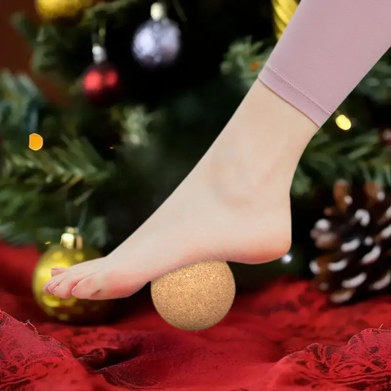 【L】Cork Massage Ball Back Massage Foot Massager Yoga Ball Tension Release Therapy Myofascial Ball Relax Muscles Trigger Point