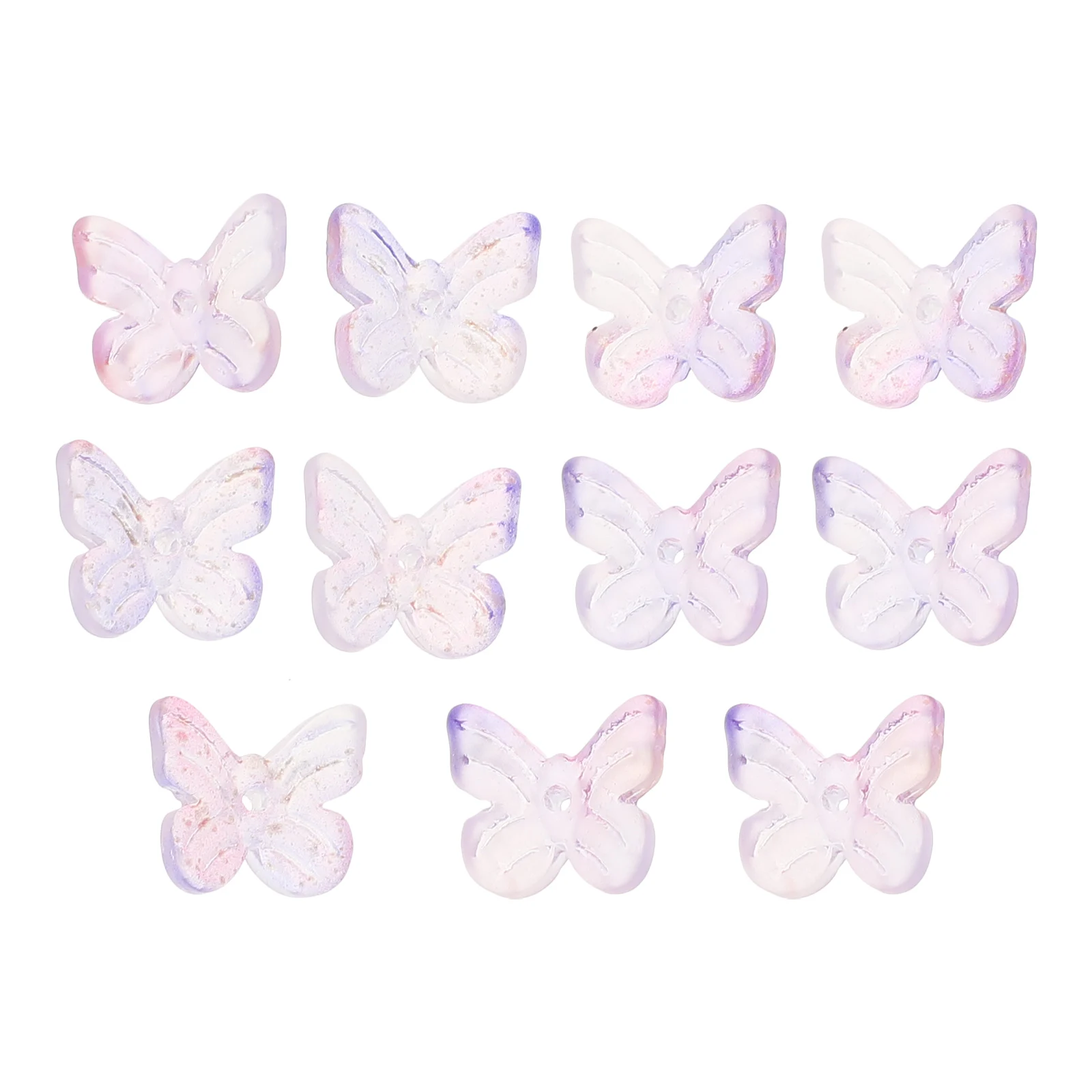 

50Pcs DIY Glass Butterfly Charms Decorative Hairpins Unique Exquisite Design for Creative Handmade Crafts Party Accessories