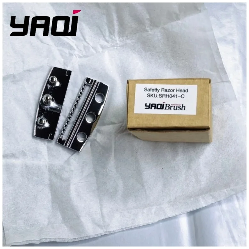 YAQI Single Edge Safety Razor Head Chrome Color 1.20mm Blade gap Wet Shave Tools Shaving Products Best Gift for Men