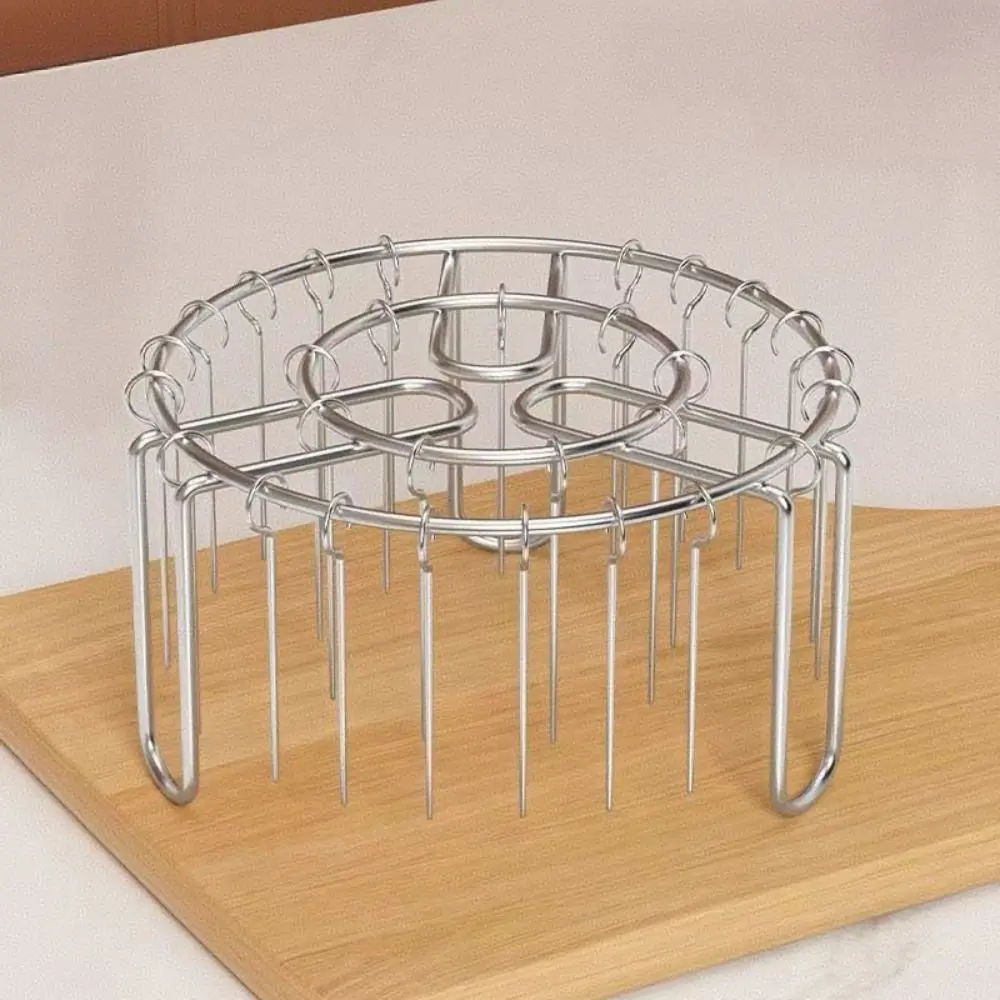 

New Stainless Steel Vertical Grill Rack Detachable String Grill Skewer Holder Vertical Barbecue Skewer Bracket Baking Needle