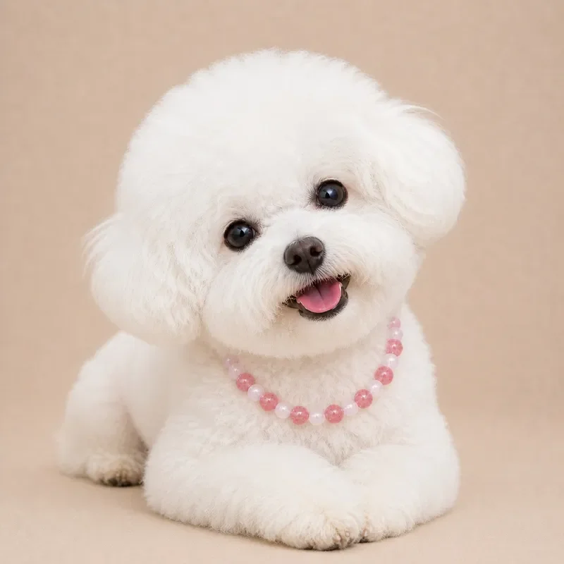 Cross-border special pet crystal foreign trade powder crystal beaded pet collar natural healing cat and dog