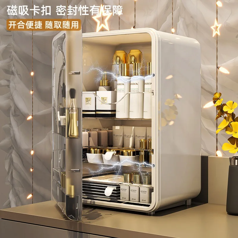 High-end, lightweight, and spacious cosmetic organizer for home use Counter-top skincare and lipstick organizer