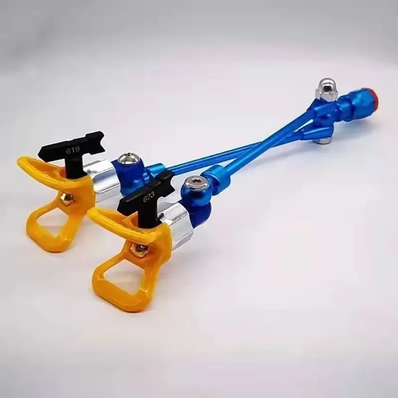 Airless Sprayer dual Head Extension Rod Dual Nozzle Flexible and Adjustable Spraying Direction  Improving Work Efficiency Tools