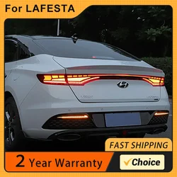 Car Taillights For Hyundai Lafesta 2019-2021 LED DRL Animation Dynamic Turn Signal Brake Rear Tail Light + Trunk Lamp Assemblies