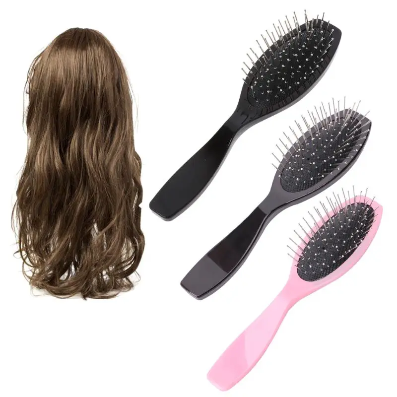 Professional Anti Static Steel Comb Brush For Wig Hair Extensions Training Head