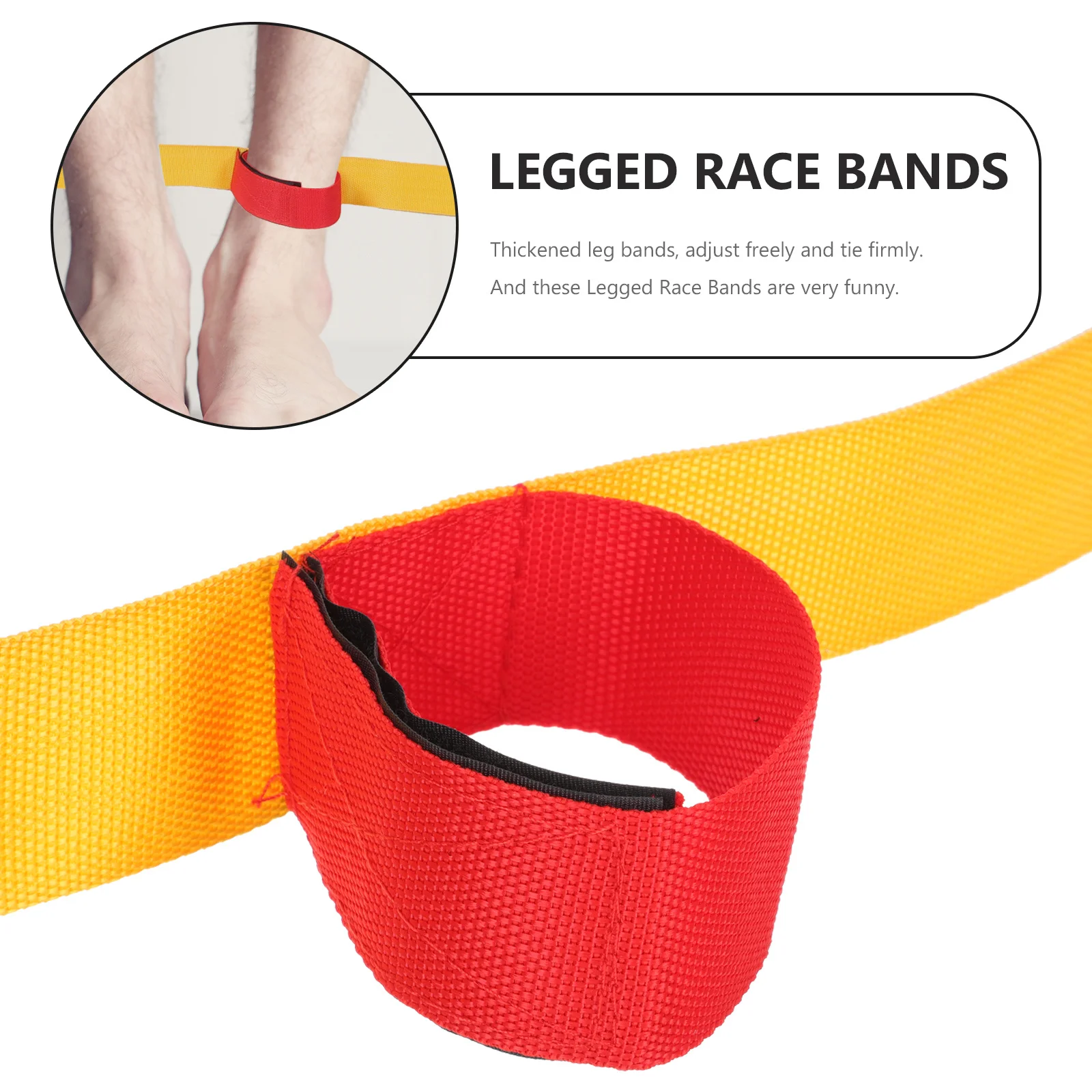 2 قطعة العصابات سباق أرجل سميكة مقاومة للاهتراء الساق الأشرطة للألعاب في الهواء الطلق العمل الجماعي التدريب المحمولة لعبة لوازم مشرق