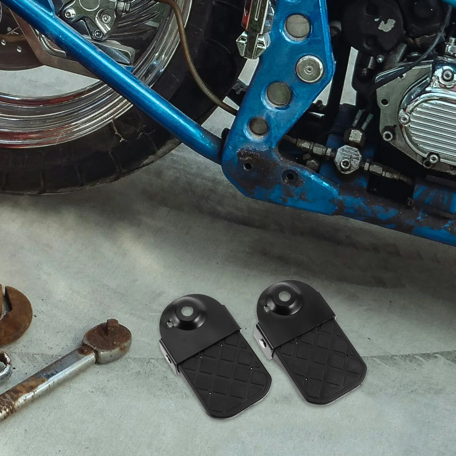 

1Pair Atv Electric Bike Foot Pedals Foldable Rear Wheel Footrests Passenger Motorcycle Foot Pegs Floorboard Pedals