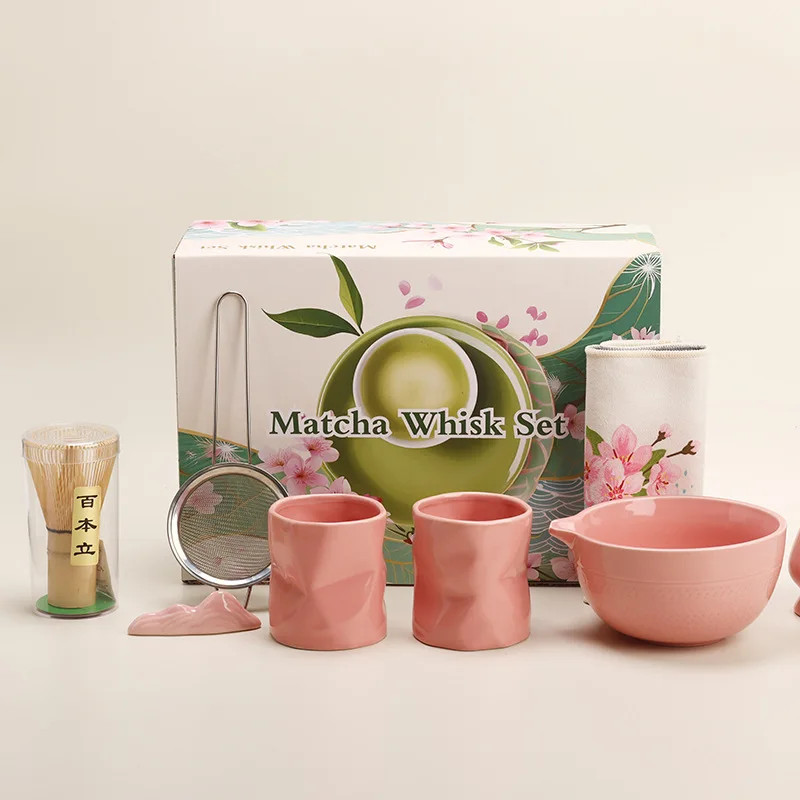 5/10 pçs conjunto de batedor matcha para iniciantes elegante madeira bambu japonês matcha chá fazendo kit com batedor titular colher peneira