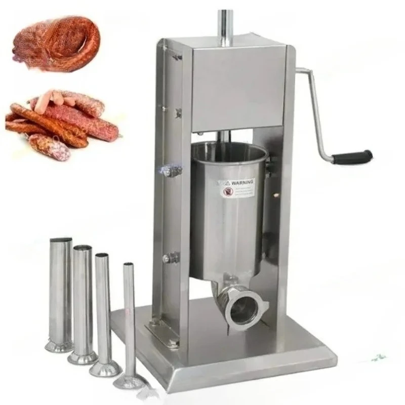 5L 304 Stainless Steel Manual Sausage Stuffer,  Hand Operated Meat Filling Maker, Multifunctional Kitchen Food Processing