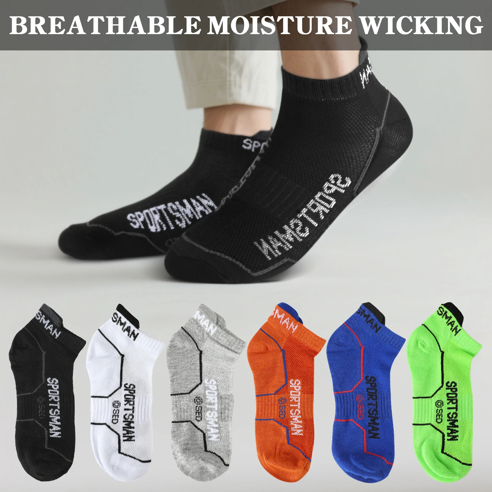 

Мужские летние низкие носки с сетчатым дизайном, мягкие спортивные короткие носки для бега для повседневной носки и тренировок, местная доставка