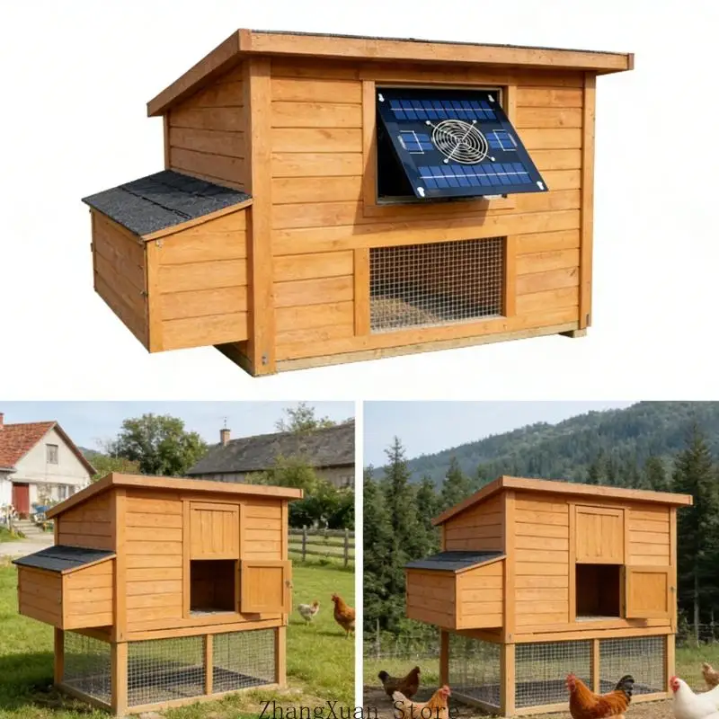 Professional Solar Powered Exhaust Fan Solar Exhaust Fan Ventilators Ventilation Solar Shed Fan for Dog Chicken House 3XUF