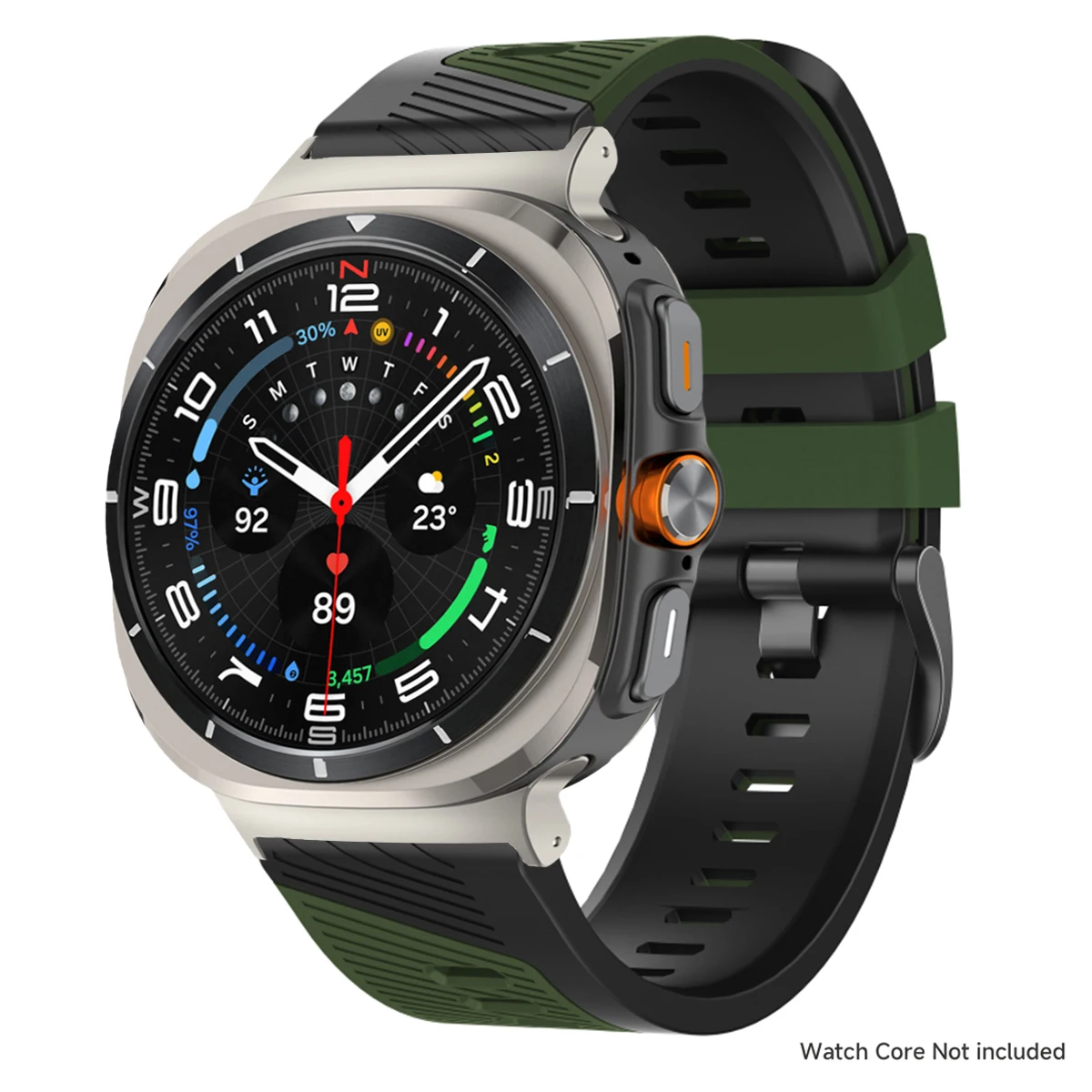 Zweifarbiges Sport-Silikonarmband für Samsung Galaxy Watch Ultra 2 47mm Verstellbares Band Armband für Galaxy Watch Ultra 2025/2024 – Detail 17