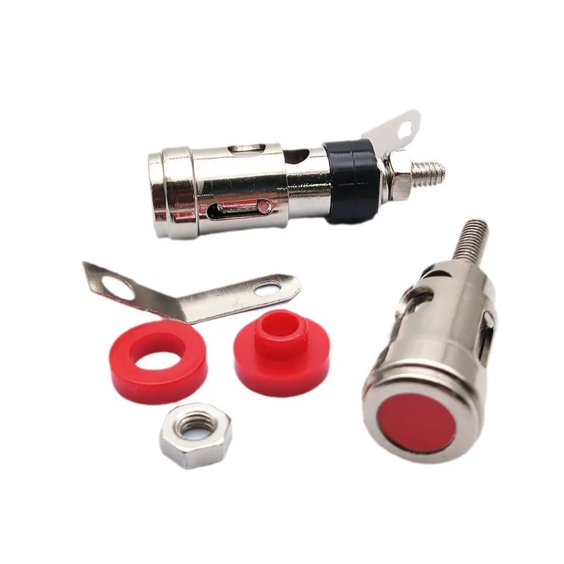 Nickel Plated 33/40mm Spring Terminal Block, Press Type Self-locking Terminal Block, Speaker Amplifier Speaker Connector F1