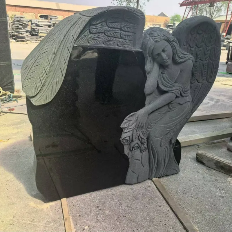 Stone Carving Angel Figure Stone Tablet Granite European Figure Stone Tablet