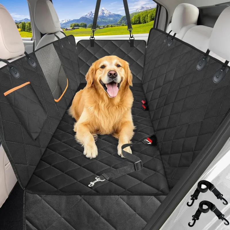 

Heavy Duty Waterproof Dog Car Seat Cover Hammock with Side Flap Non Slip Scratch Resistant Protector Mat for SUV Car Truck Trave