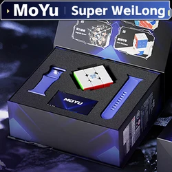 MOYU-Profissional Magnetic Magic Cube Puzzle Toy, Super Weilong, Magic Ball Core, UV 3x3 Speed, Original, 3x3x3