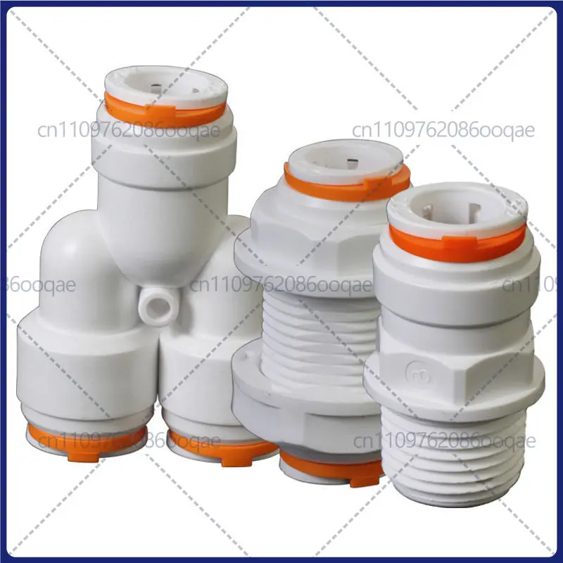 Ice Maker Filter Accessories, 3/4 Points Connector, Straight Elbow Tee, Plug Bracket and Ball Valve Switch