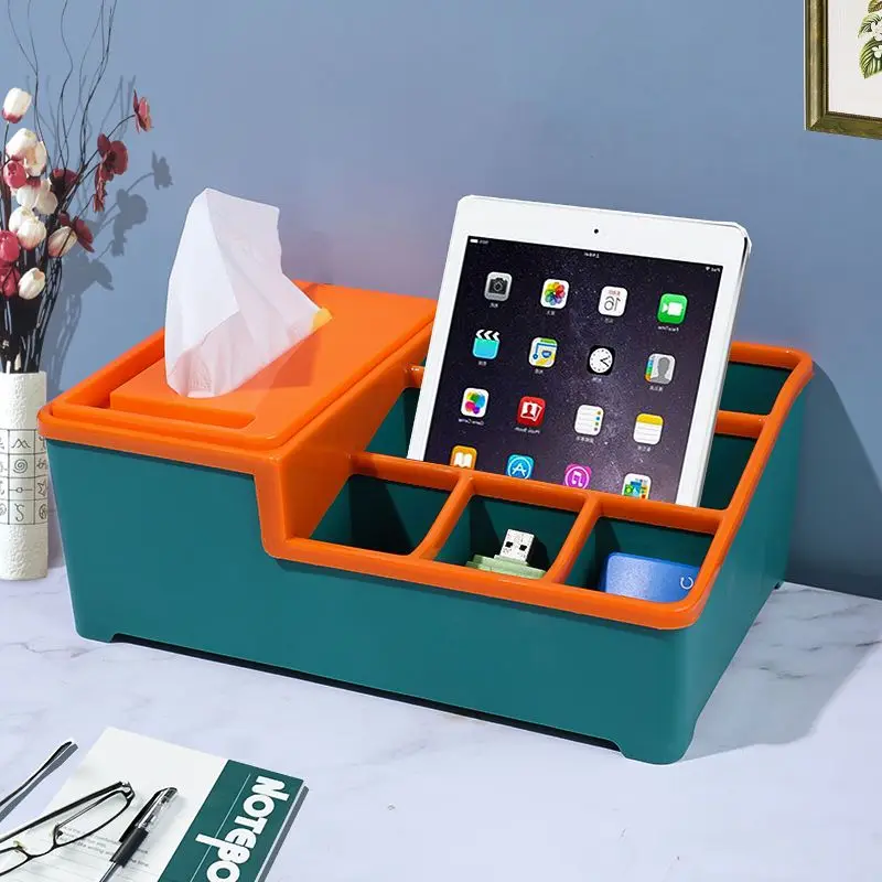 Desktop Multifunctional Tissue Box Storage Box Living Room Office Dormitory Paper Box Creative Remote Control Miscellaneous