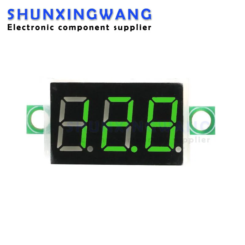 0.36\'\' 0.36 inch Digital tube DC4.5V-30V Two-Line Variable Precision Digital Display Digital Voltmeter Red Blue Green