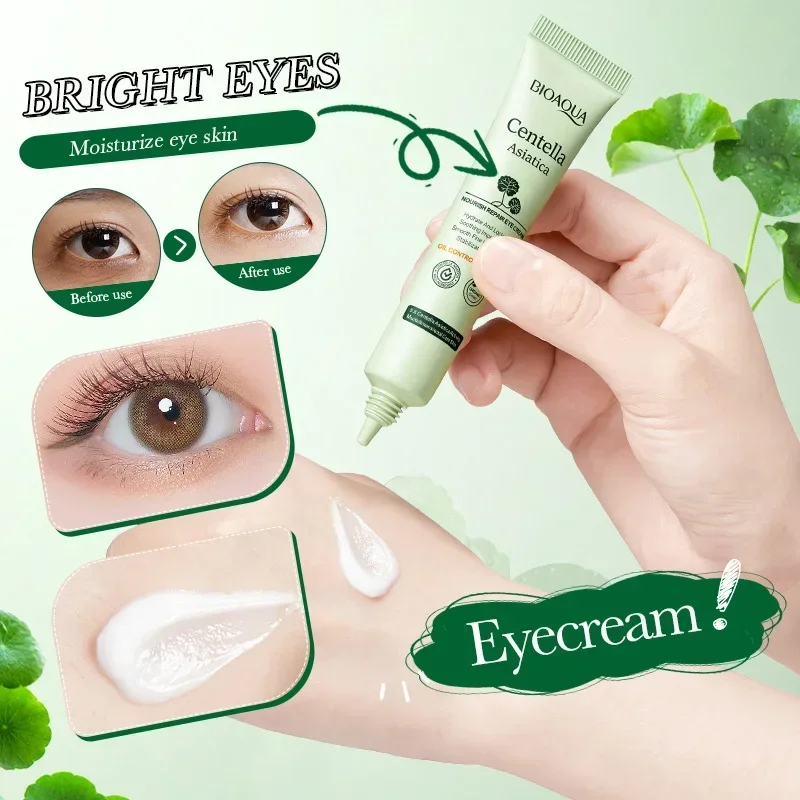 BIOAOUA Centella Asiatica Nourish Repair Eye Cream Hydrating Firming Moisturizing Improving Dark Circle Eye Cream Skin Care