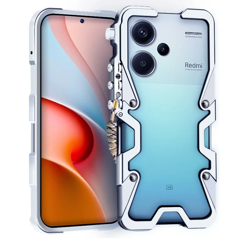 Luxury Aluminum Metal Bumper Shockproof Back Case Cover For Xiaomi Redmi Note 13 Pro Plus 5G /Note 13 Pro 5G 4G / Note 13 5G 4G