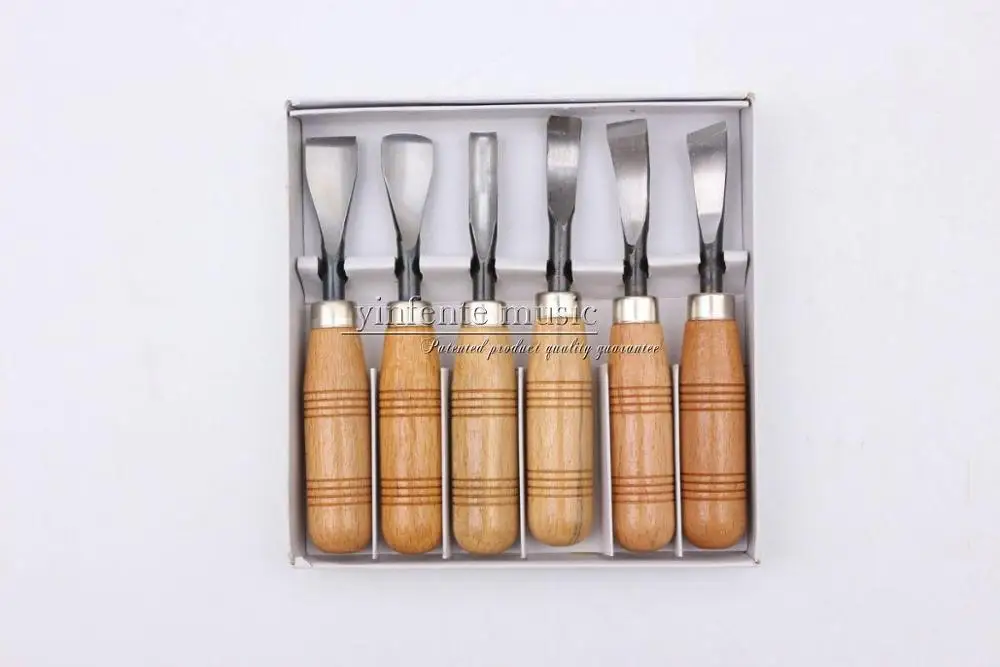 6pcs Guitar Violin Maker Tools Knife Luthier Tools Chisel High Quality Steel Guitar tools