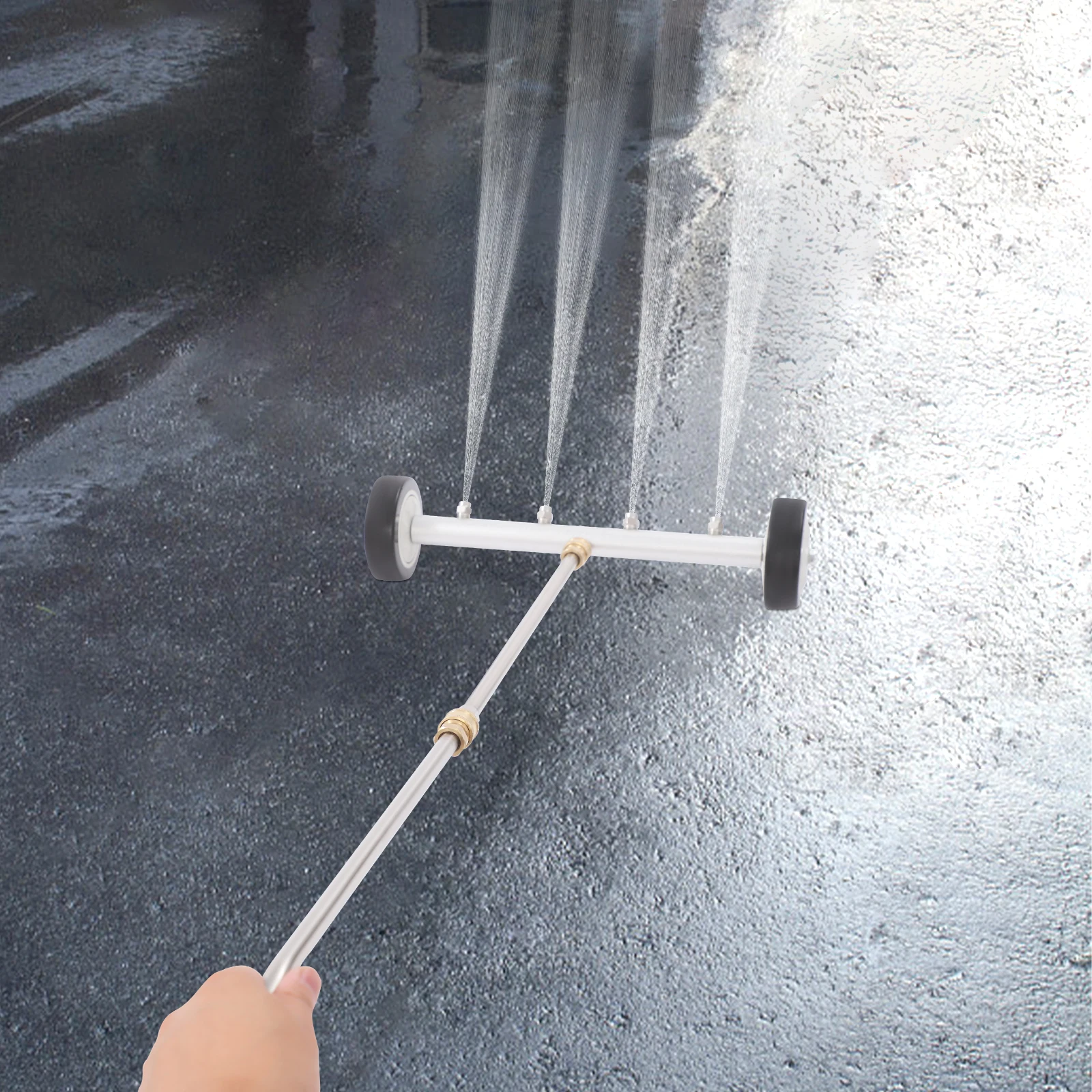 4 Düsen Auto-Unterbodenreiniger Wassersprüher, 4000psi Auto-Unterbodenreinigung 4-Loch-Stabverlängerung für Autowäsche – Detail 7
