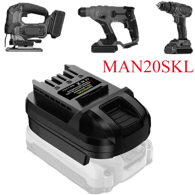 

Battery Adapter for SKIL PWR CORE 20 20V Power Tool MAN20SKL Converter for Craftsman V20 System Batteries Battery Accessories