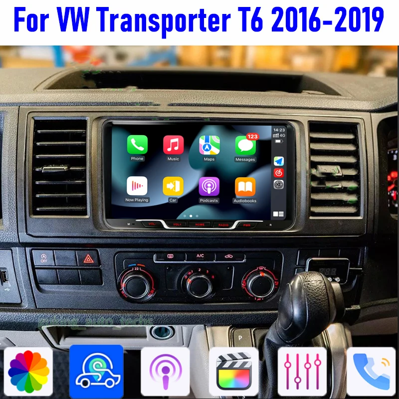 

9" For VW Transporter T6 2016-2019 Apple Carplay Android Auto Head Unit Intelligent System Multimedia Player GPS BT WIFI 4-64GB