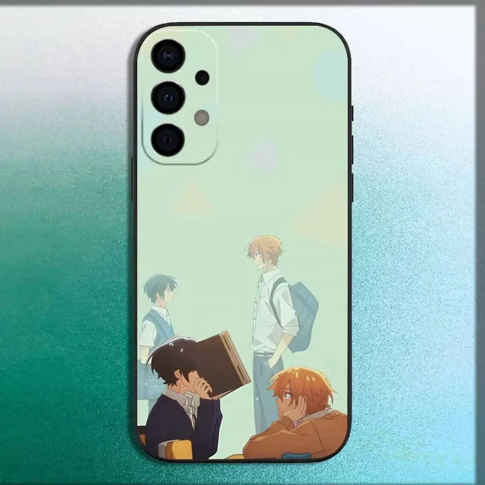 S-SASAKI 만화 및 미야노 전화 케이스 삼성 갤럭시 A73,72,71,A52,51,40,41,A22,A32,31,A13,12,Note20 소프트 블랙 쉘