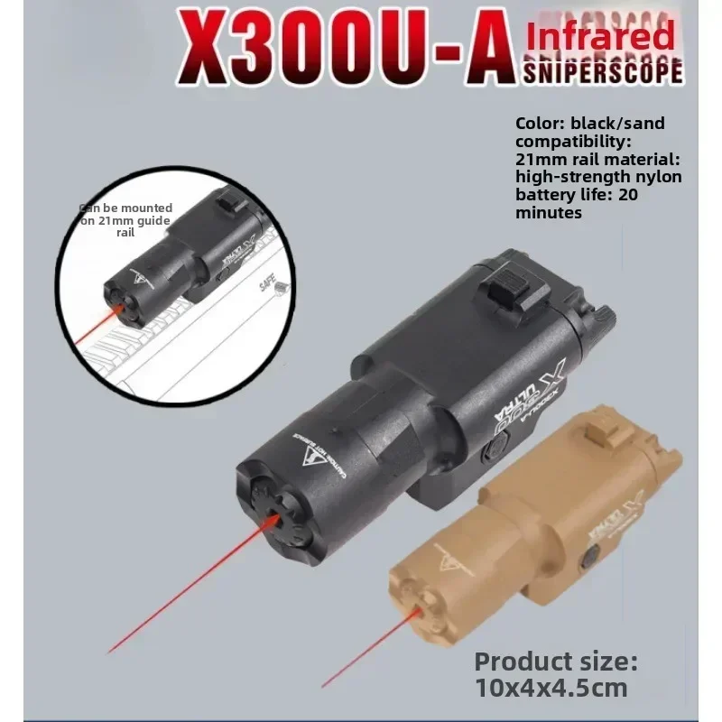 Dual-Purpose X400 Schienen-Taschenlampe Hauptlicht & Zusatzanzeigelampe Wasserdicht für Outdoor-Wandern Reisen Tägliches Tragen – Detail 1