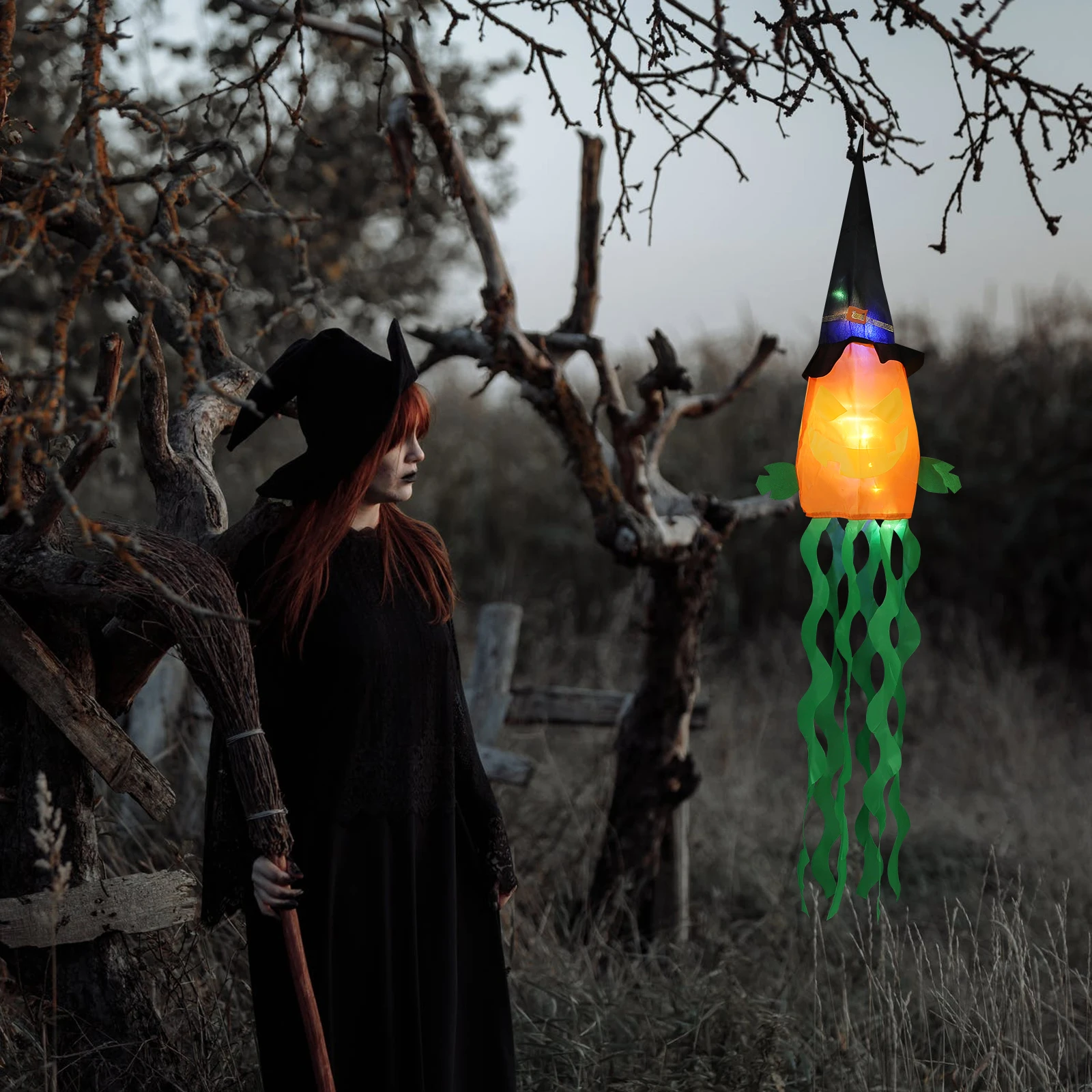 

Pumpkin Hanging Lamp Halloween Windsock Light Outdoor Party Decoration Garden Patio Home Ghost Festival Lighting