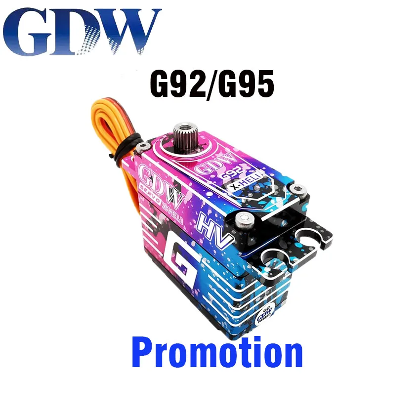 

GDW G92 G95 43KG High-Speed Steel Gear Brushless Digital Servo New Competition Level For RC Helicopter Tail-Locking Swashplate