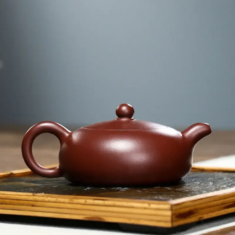 China Yixing Zisha Pottery Purple Red Clay Handmade 150cc Mesh Teapot Wangting