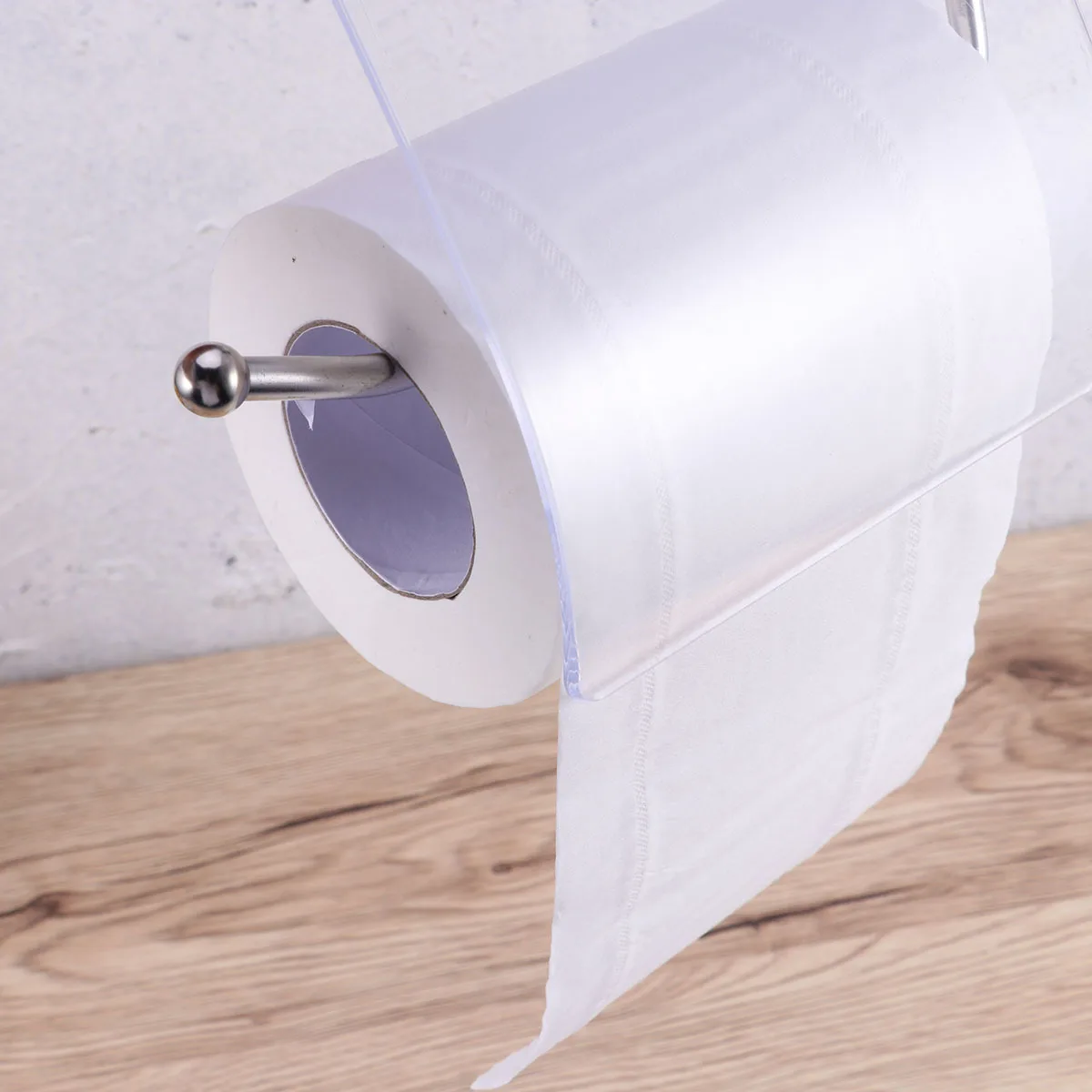 

1pc Stainless Steel Bathroom Paper Towel Rack Suction Cup Mount Toilet Roll Holder Wall Mounted Silver Waterproof