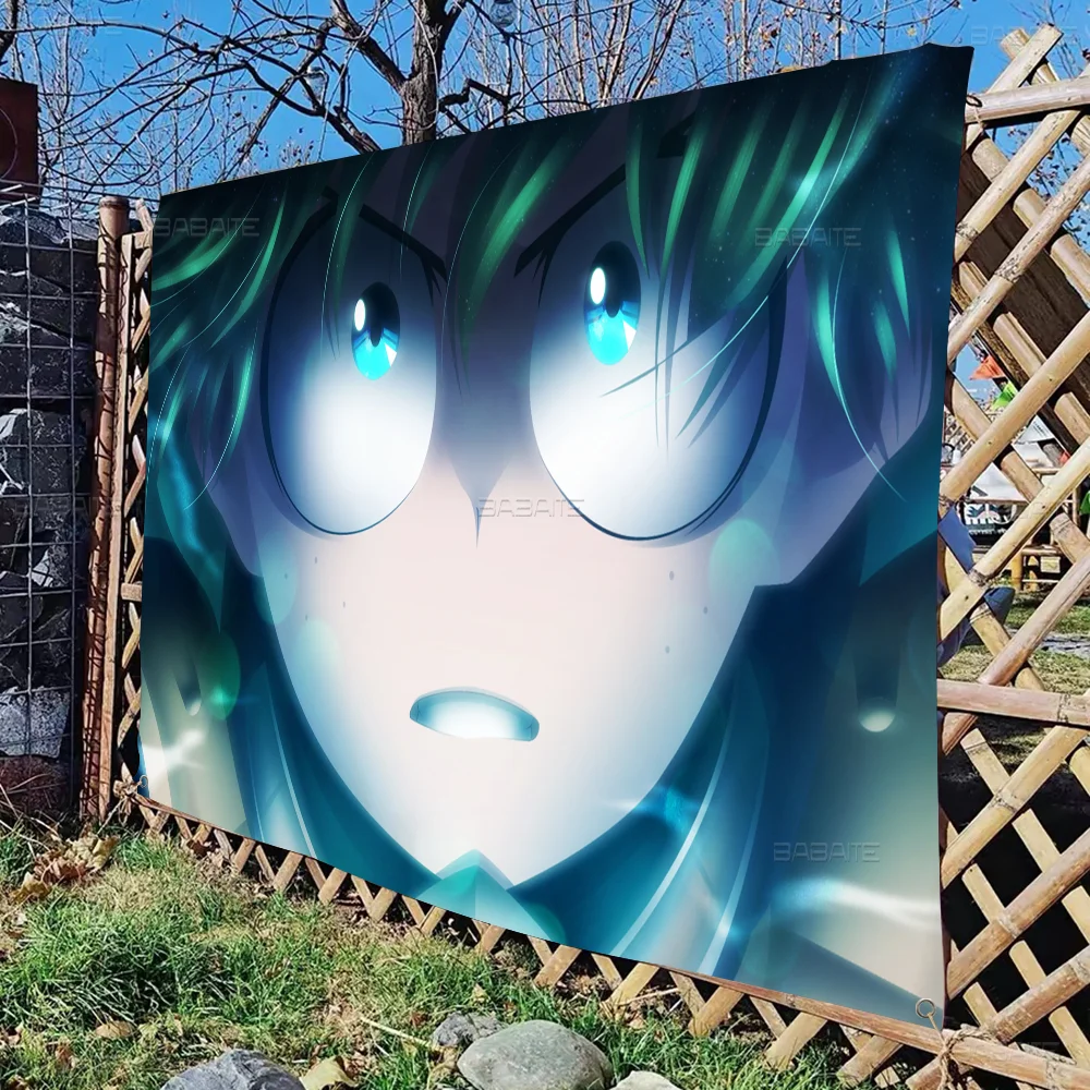 My Hero Academia Midoriya Lzuku High End Quality Banner Printing Artistic Atmosphere Style Camping Flag