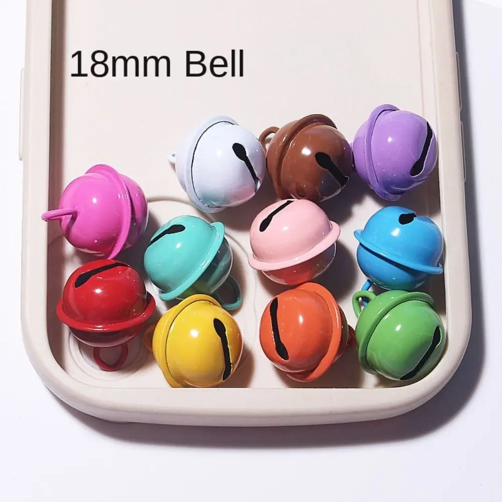 5pcs 18mm Jingle Bells Metal Beads Bell Candy Color Colorful Bell Keyring Pendant Metal Bell Jingle Bells