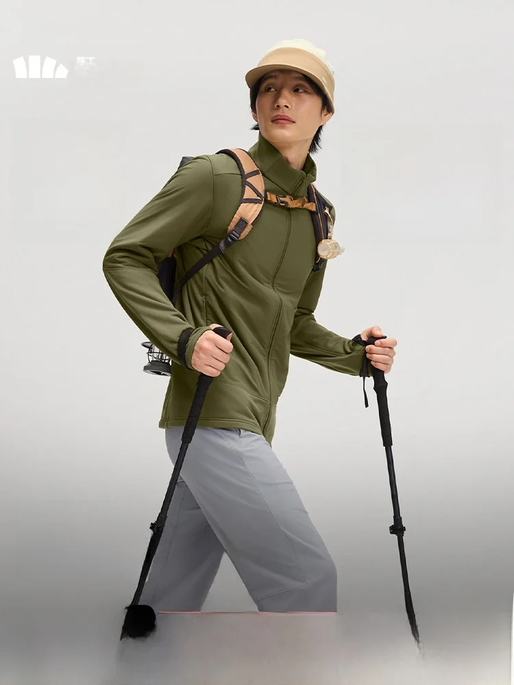 

Men's Fleece Jacket Outdoor Sports Windproof Breathable Soft Inner Liner Autumn Warm Waterproof Cold Resistant Coat