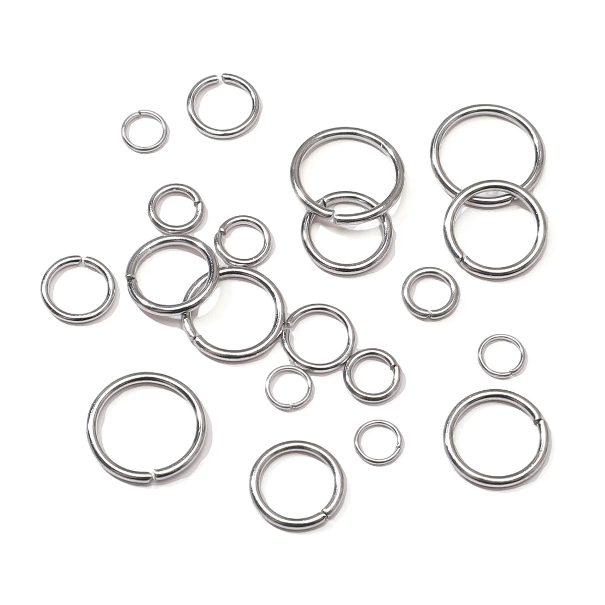 1230 Stück Edelstahl-Biegeringe in 6 Größen, 4-10 mm, mit Öffnungswerkzeug und Spitzzange, für die Schmuckherstellung und -restaurierung – Detail 5