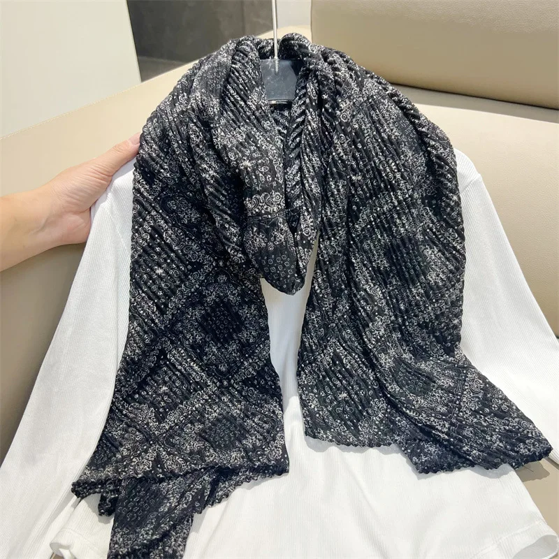 Women Luxury Brand Viscose Scarf Sexy Leopard Floral Cotton Shawl Autumn Cool Wrap Pashminas Stole Muslim Hijab Pareo