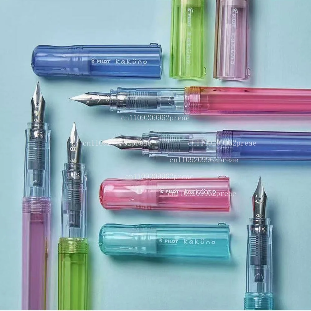 For PILOT KaKuno Cute Transparent Smile Face Fountain Pen Family Series - Smooth Writing, Stationery for School/Office, Gift Box