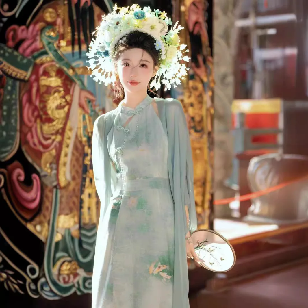 Studio female hairpin Ming-made Hanfu ancient clothing photo clothing retro cheongsam ethnic style