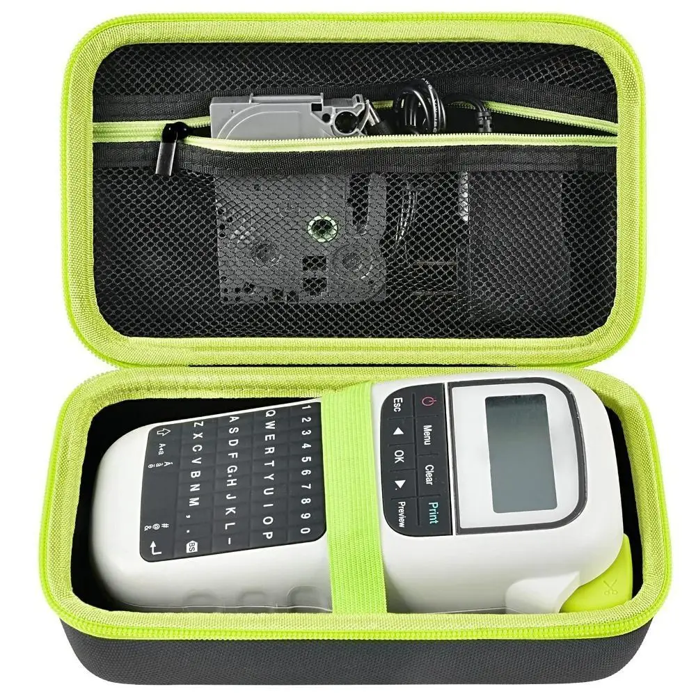 Portable Label Maker Storage Bag Shockproof Large Capacity Carrying Case for Brother P-Touch PTH110BP/ PTH110/ PTH111/ PTE110