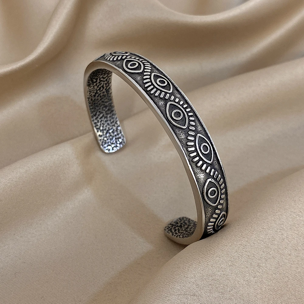 

Freetry Vintage Viking Totem Stainless Steel Cuff Bracelet Women Ethnic Style Eyes Tree of Life Opening Bangle 2026 Jewelry Gift