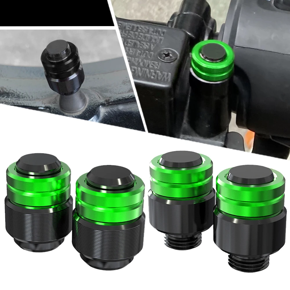 

For Kawasaki NINJA400 Ninja 400R Z400 2018-2023 2022 Motorcycle Rearview Mirror Plug Hole Screw Cap & Tire Valve Stem Caps Cover