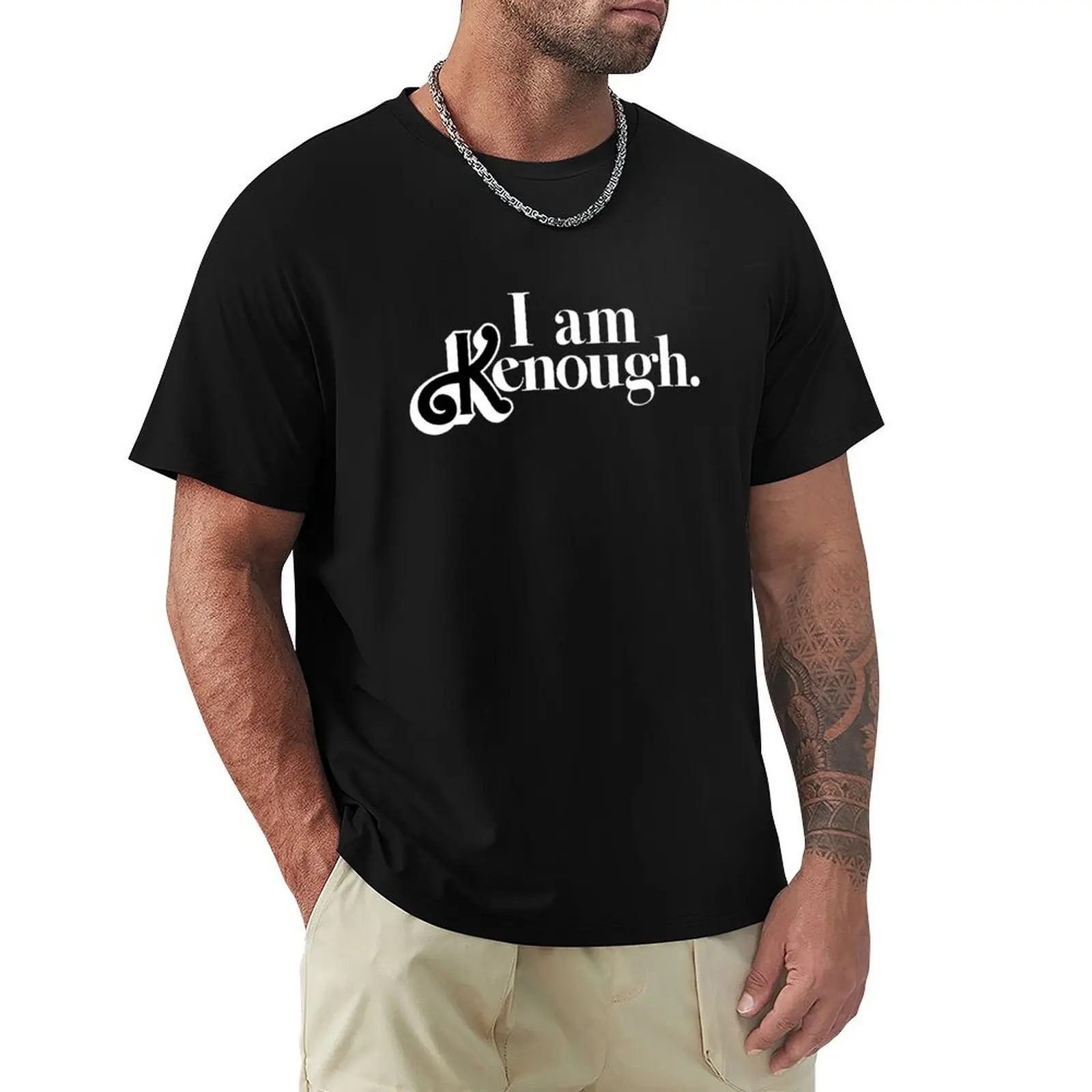 I am Kenough - 'K' Black Fill T-Shirt t shirt for man T-Shirt