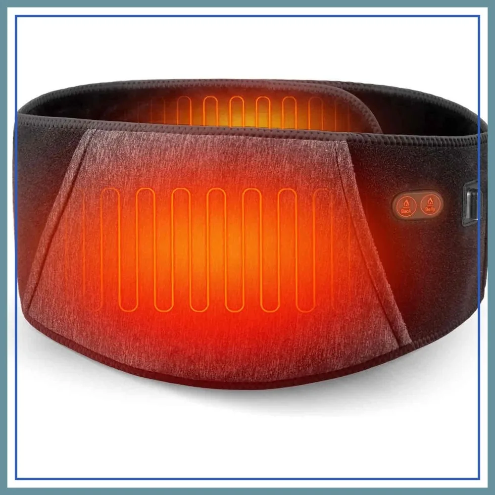 

Heated Waist Belt for Low Back & Belly Pain Relief, Cordless Rechargeable, Slim Design for Women